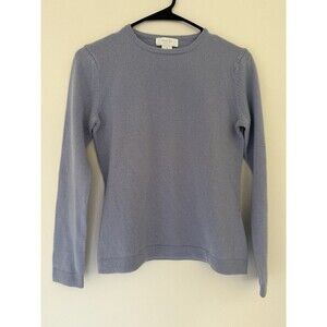 Vintage Marshall Fields Cashmere Women's Sweater Classic Crewneck Blue Size XS